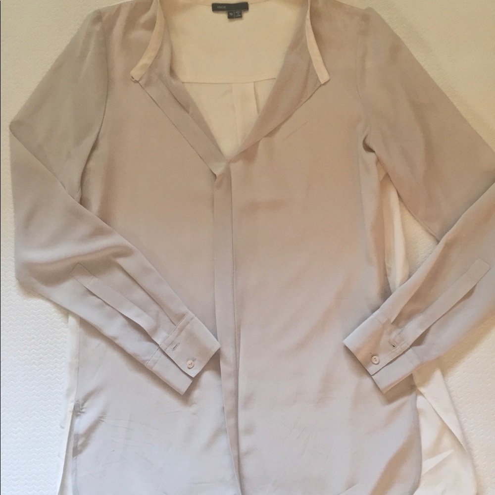 Vince Silk Long Blouse